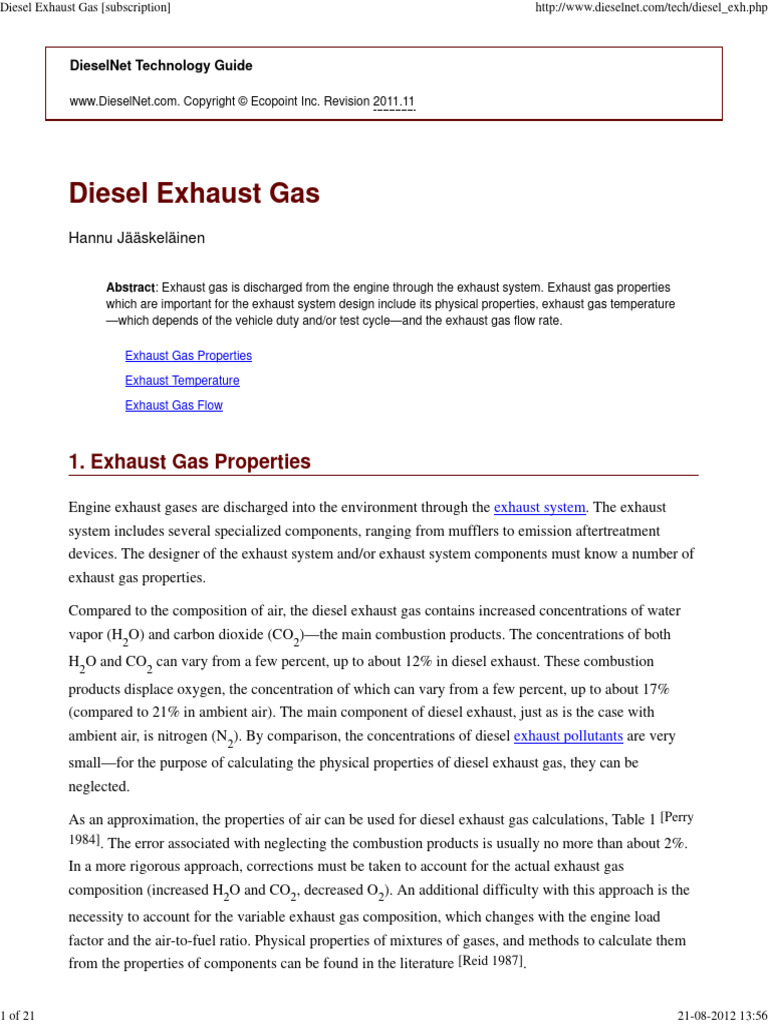 2 Diesel Exhaust Gas Subscription Pdf Exhaust Gas Engines