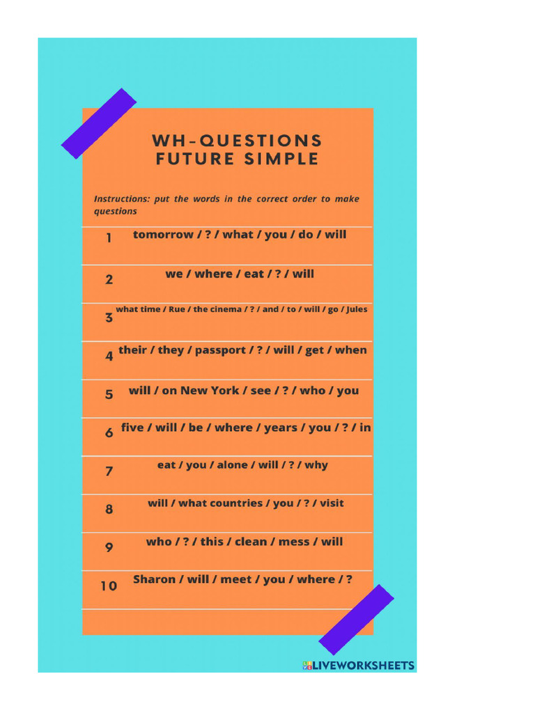 Worksheet 2264378 | PDF