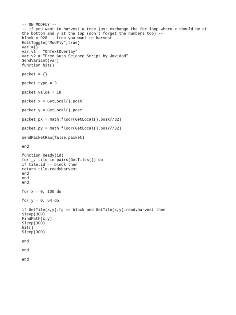Auto Science - Lua | PDF