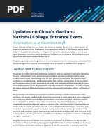 Understanding the Gaokao Exam System | PDF | Test (Assessment) | China