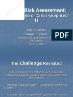Ethical Risk Assessment:: Crisis-Prone or Crisis-Prepared II