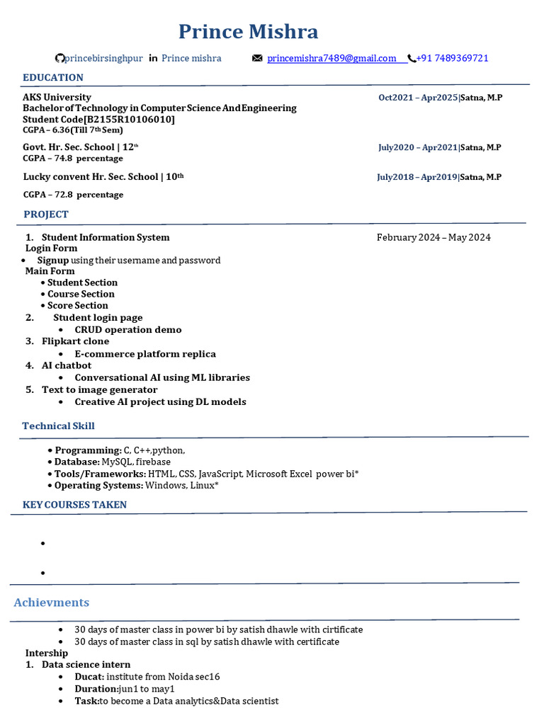 Prince Resume | PDF