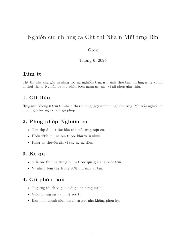 Nghi N Cu: NH HNG Ca CHT Thi Nha N Mũi TRNG Bin | PDF