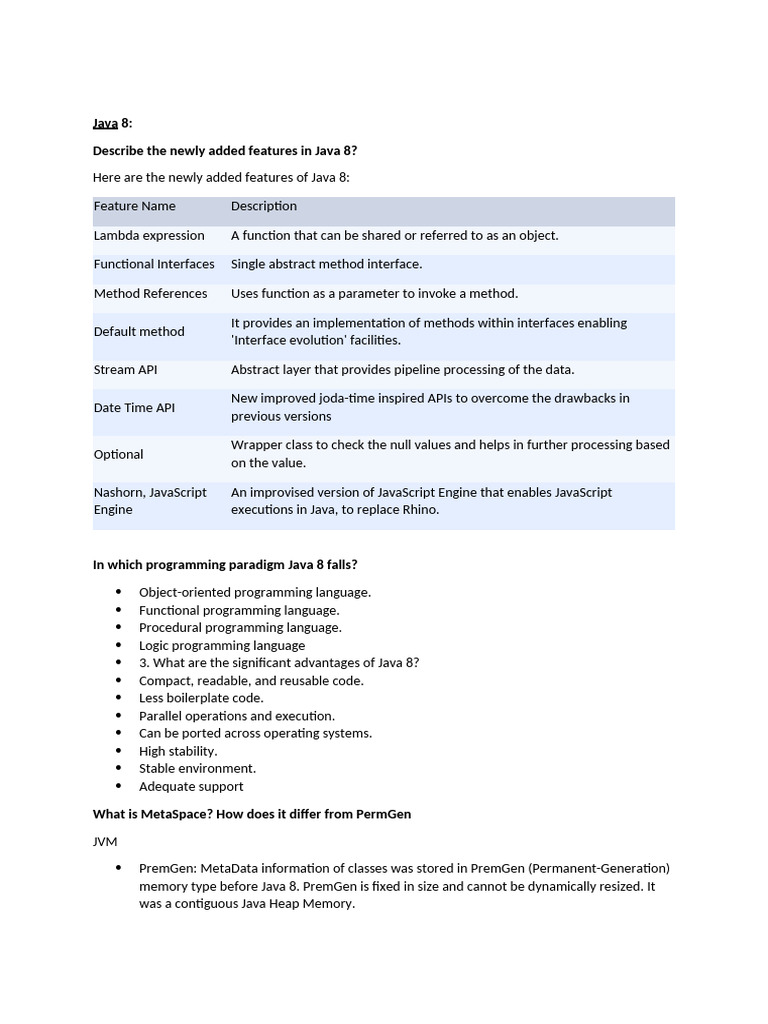 Java 8-Interview Quetion | PDF | Anonymous Function | Method (Computer ...