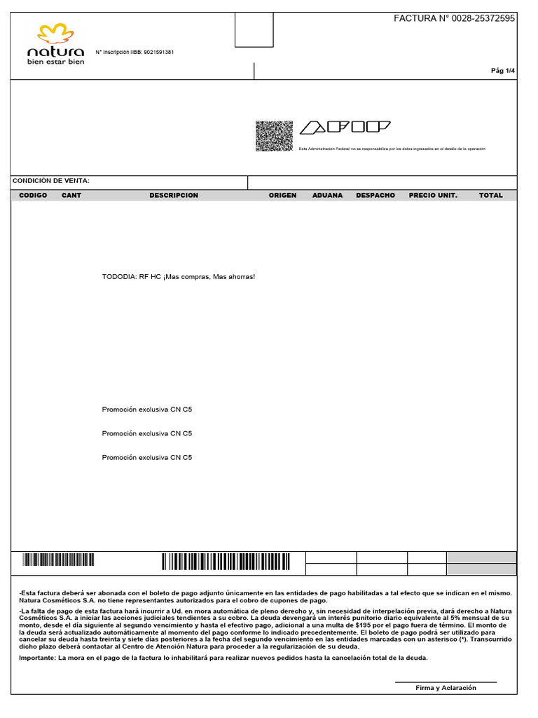 Factura 44aaf4ec 7e9d 46c8 Ba16 6ed1de82bf51 | PDF | Deuda | Buenos Aires