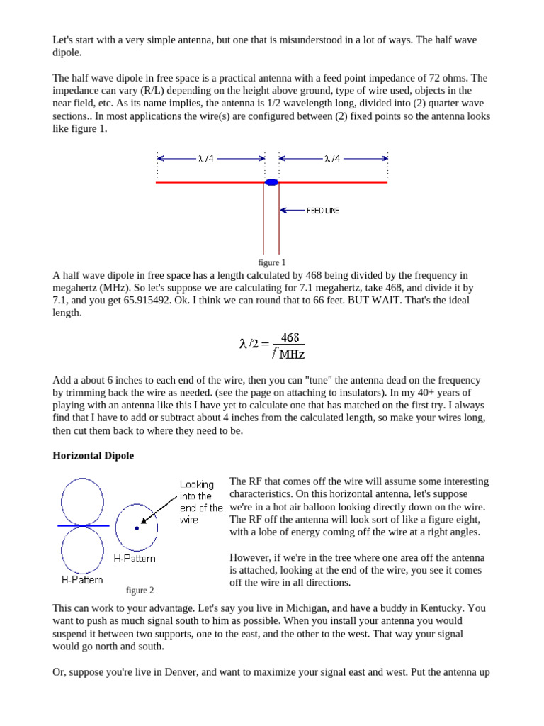 Understanding Half Wave Dipole Antennas | PDF | Antenna (Radio ...