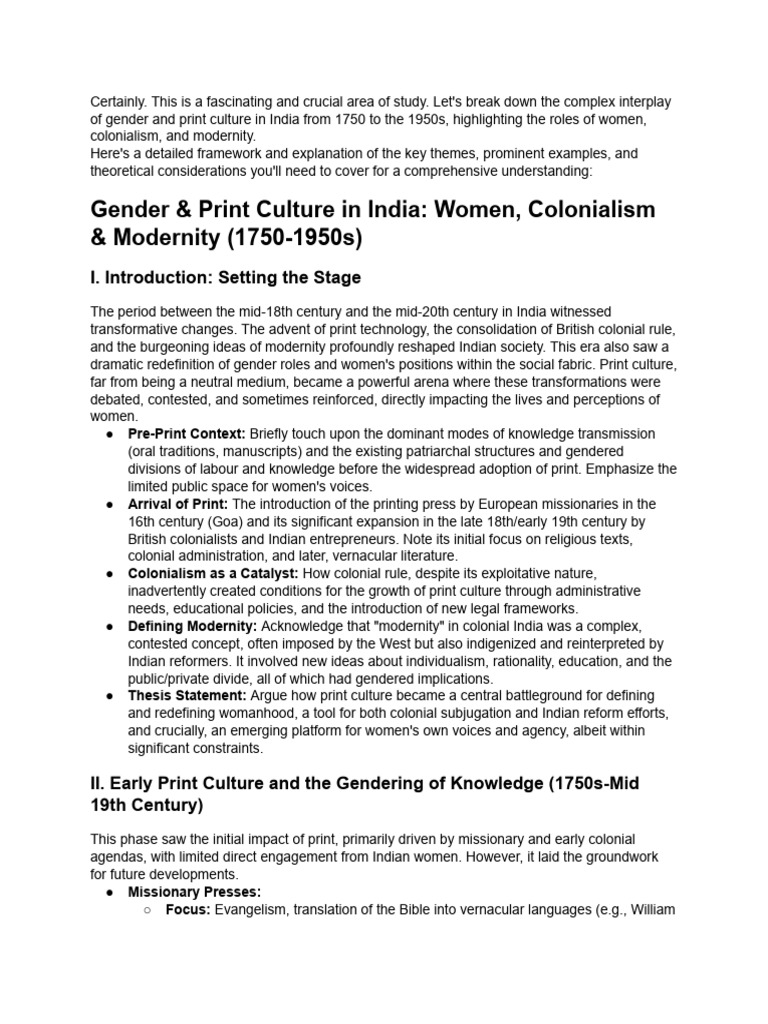Impact of Print on Indian Women's Lives | PDF | Feminism | Gender Studies