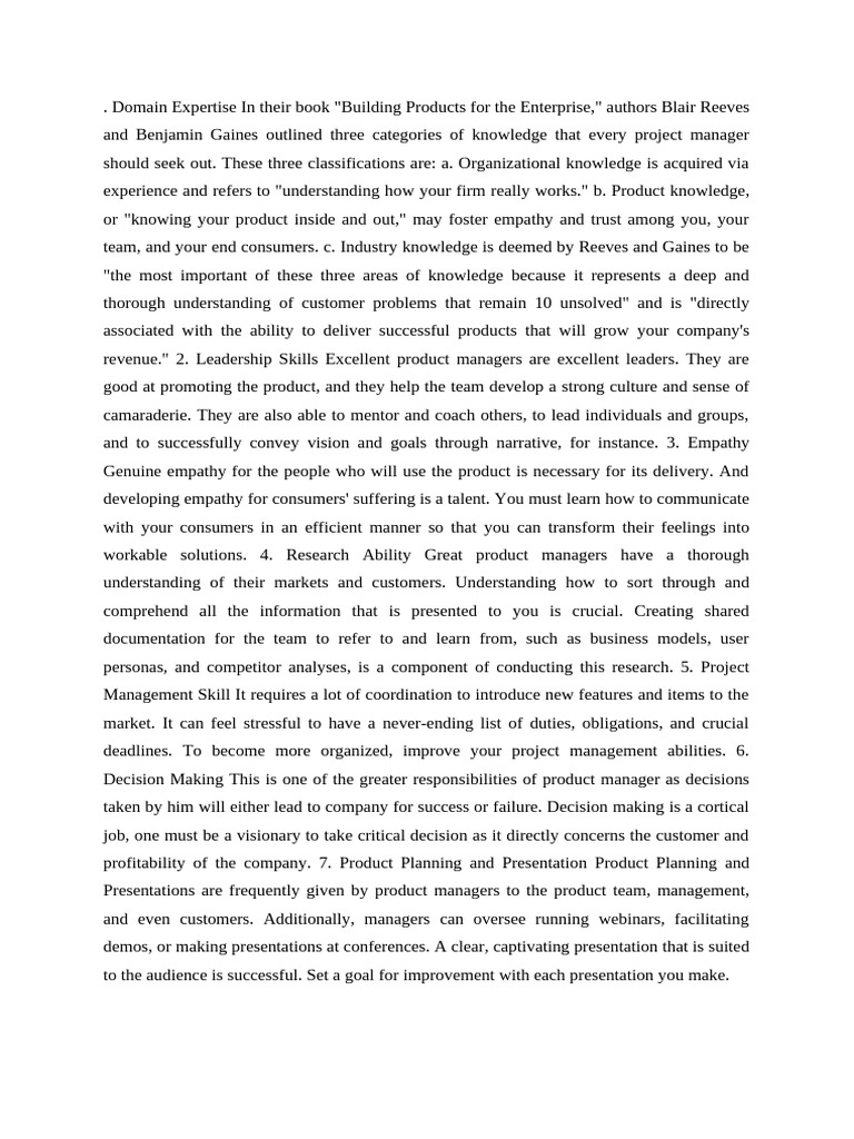 Domain Expertise in Their Book | PDF | Knowledge | Empathy