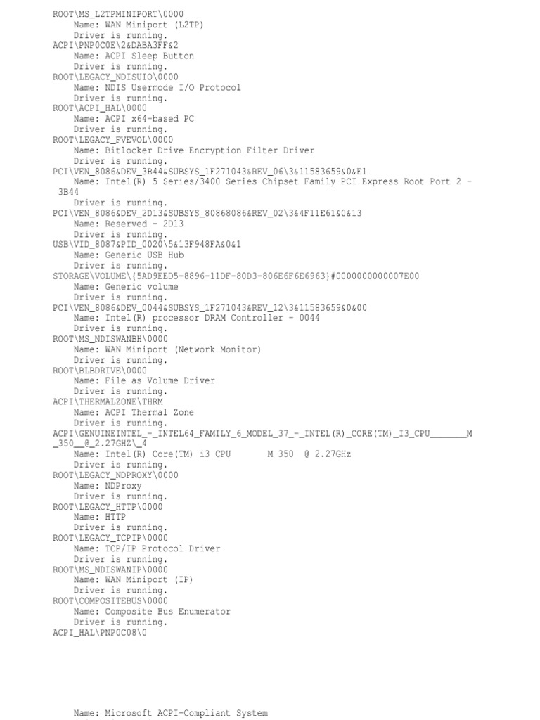 Dev List | PDF | Device Driver | Usb