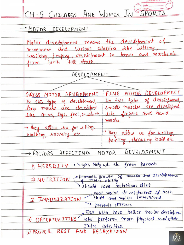Children and Women in Sports Notes | PDF