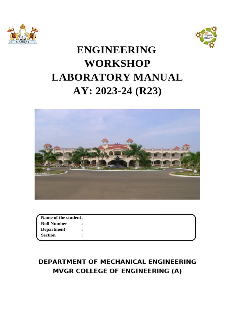Engineering Workshop MVGR Final | PDF | Welding | Construction
