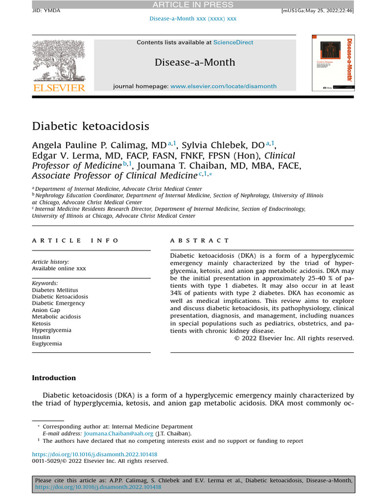 Understanding Diabetic Ketoacidosis | PDF | Hyperglycemia | Diabetes