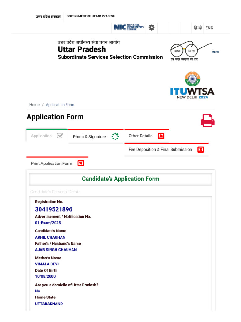 Uttar Pradesh Subordinate Services Selection Commission | PDF