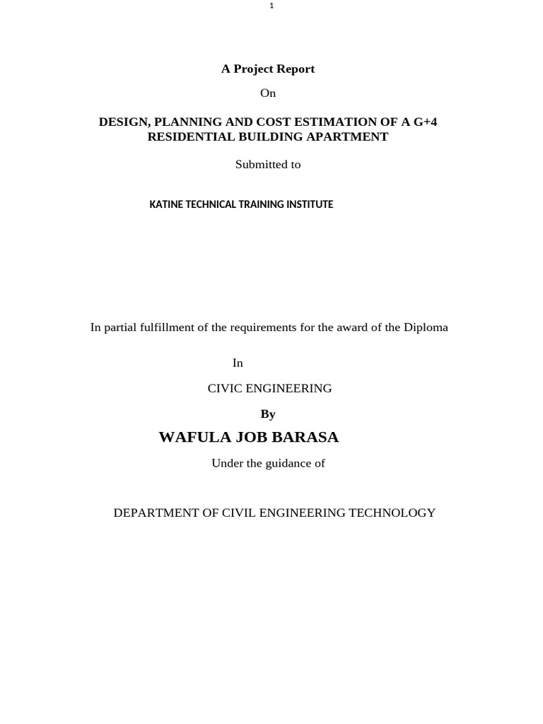 G+4 Residential Building Design Report | PDF | Microsoft Power Point ...