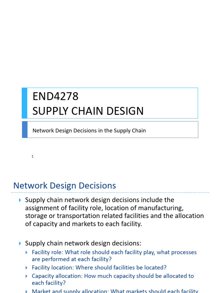 Supply Chain Network Design Strategies | PDF | Supply Chain | Logistics