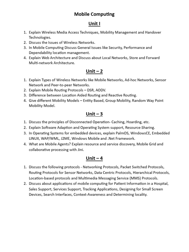 Mobile Computing Assignmet | PDF