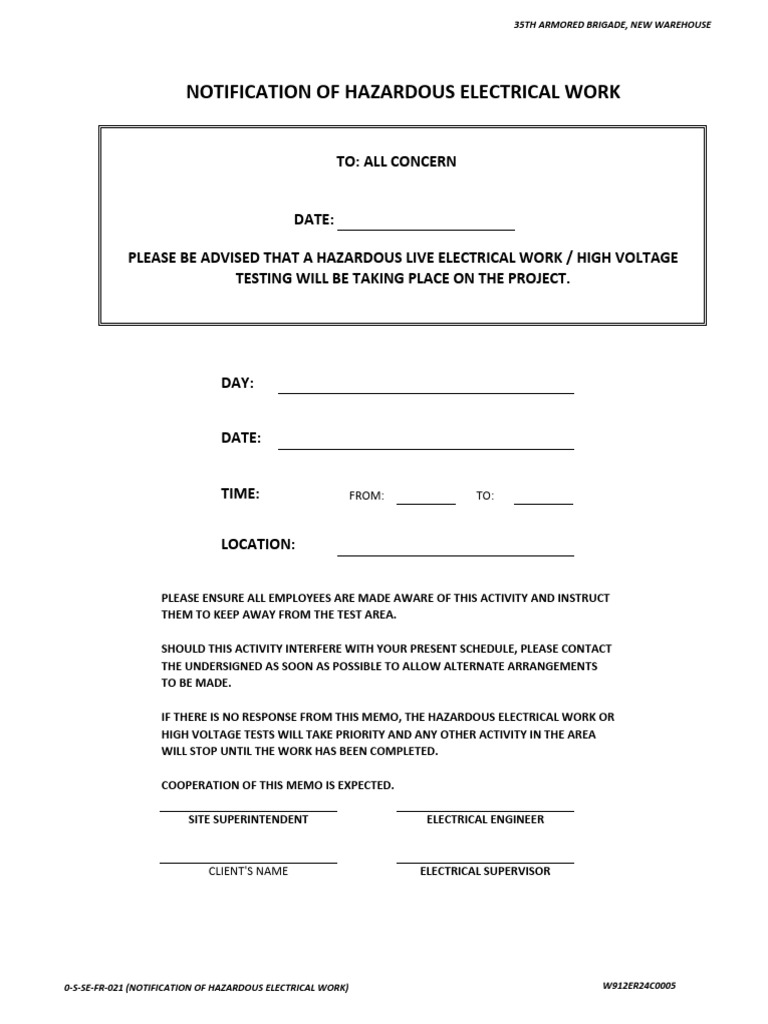 Form21 Notifhazelec | PDF