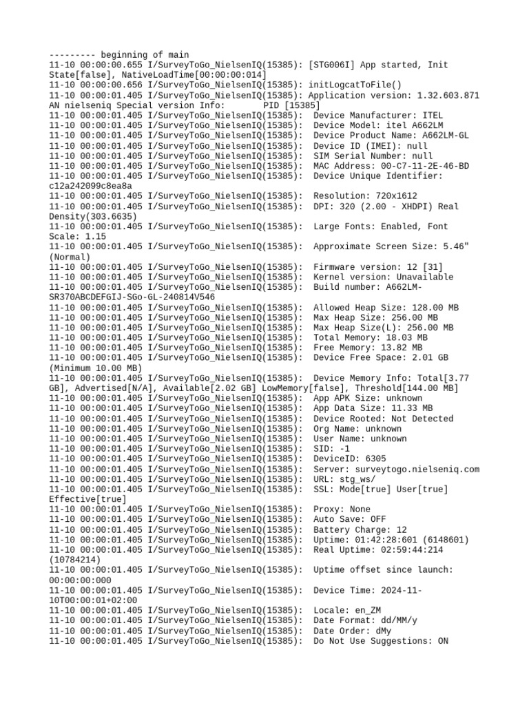 SurveyToGo App Initialization Log | PDF | Computer File | Proxy Server