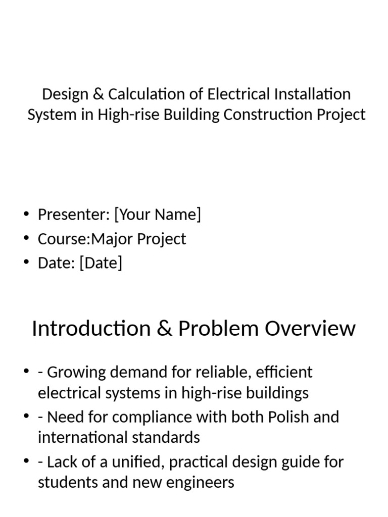 Electrical Design for High-Rise Buildings | PDF | Electrical Wiring ...
