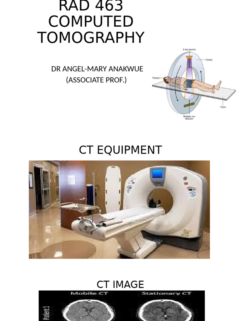 Overview of Computed Tomography Systems | PDF | Ct Scan | X Ray