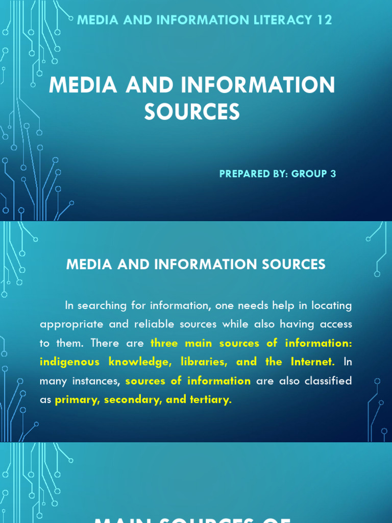 Understanding Media Information Sources | PDF | Computer Network ...