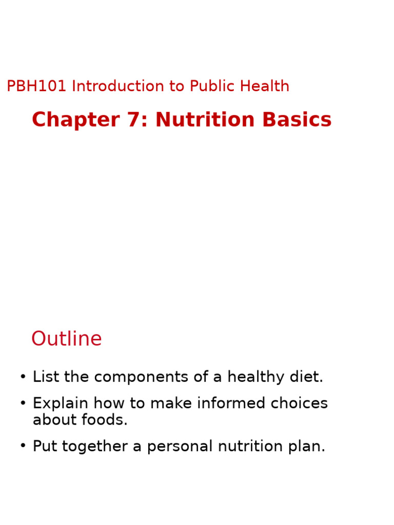 Nutrition Basics | PDF | Diet & Nutrition | Dietary Fiber
