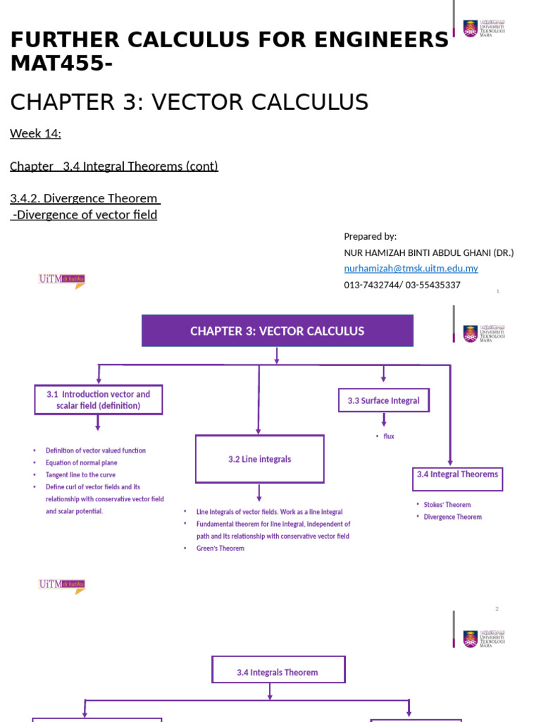 W14 MAT455 3.4.2 Divergence Theorem | PDF | Integral | Mathematical ...
