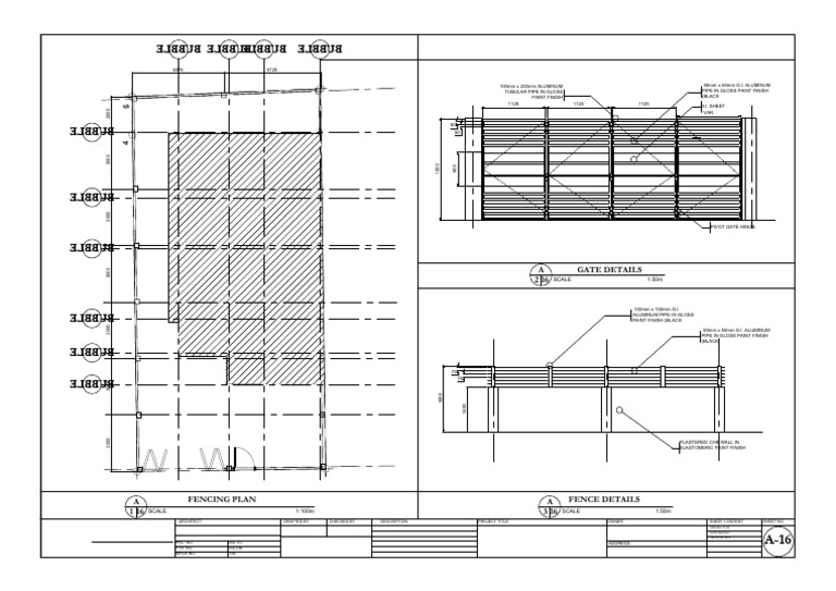 Fencing Plan and Gate Details | PDF