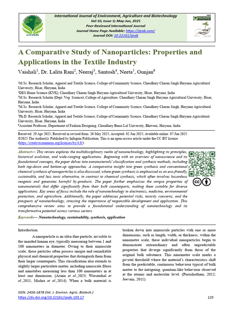 A Comparative Study of Nanoparticles: Properties and Applications in ...