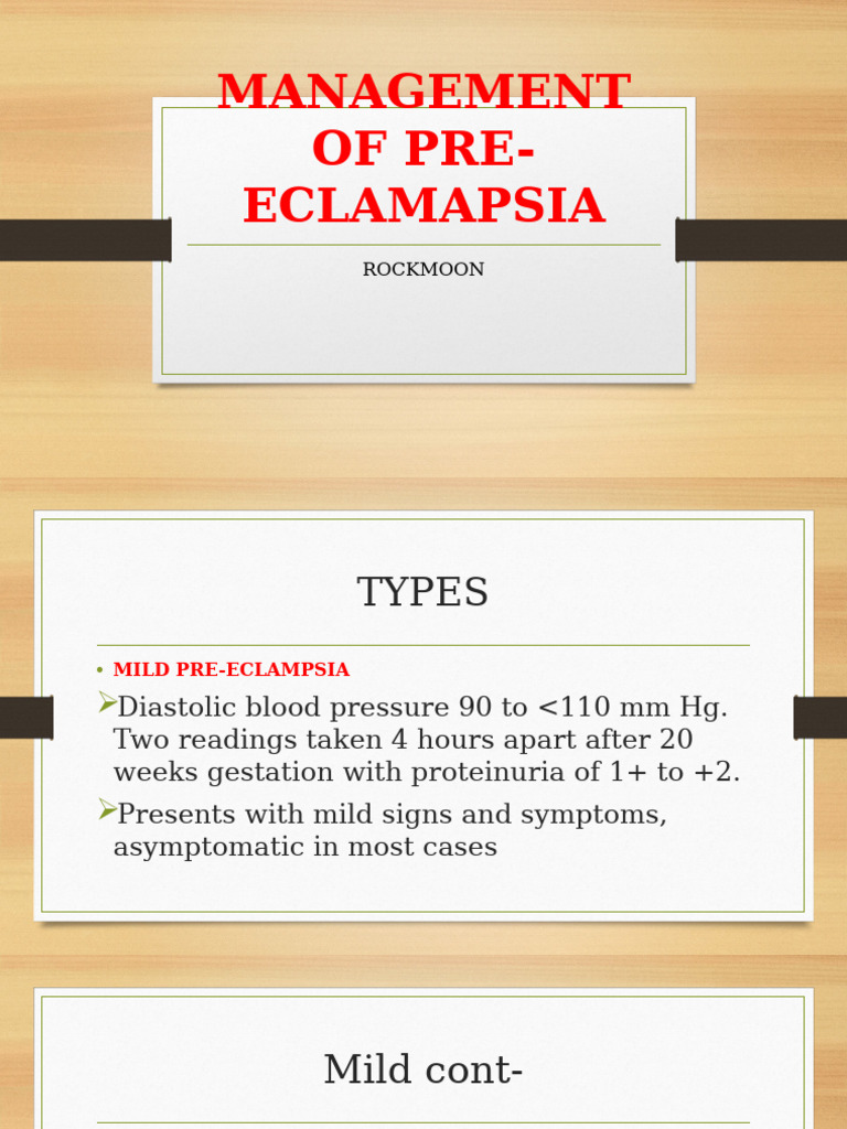 Management of Pre-Eclampsia Guidelines | PDF | Childbirth | Maternal Health