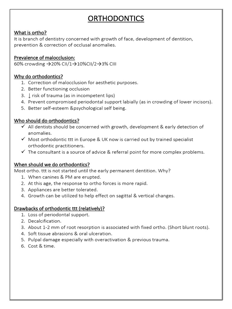 Understanding Orthodontics and Malocclusion | PDF | Orthodontics ...