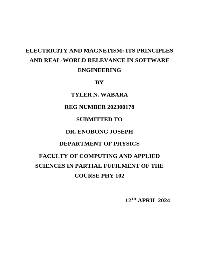 Electricity and Magnetism | PDF | Electromagnetism | Electricity