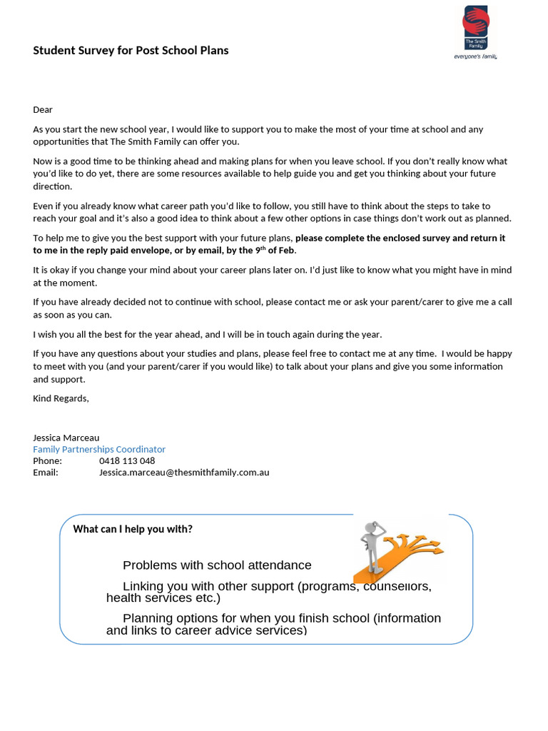 Student Survey For Post School Plans Fillable | PDF