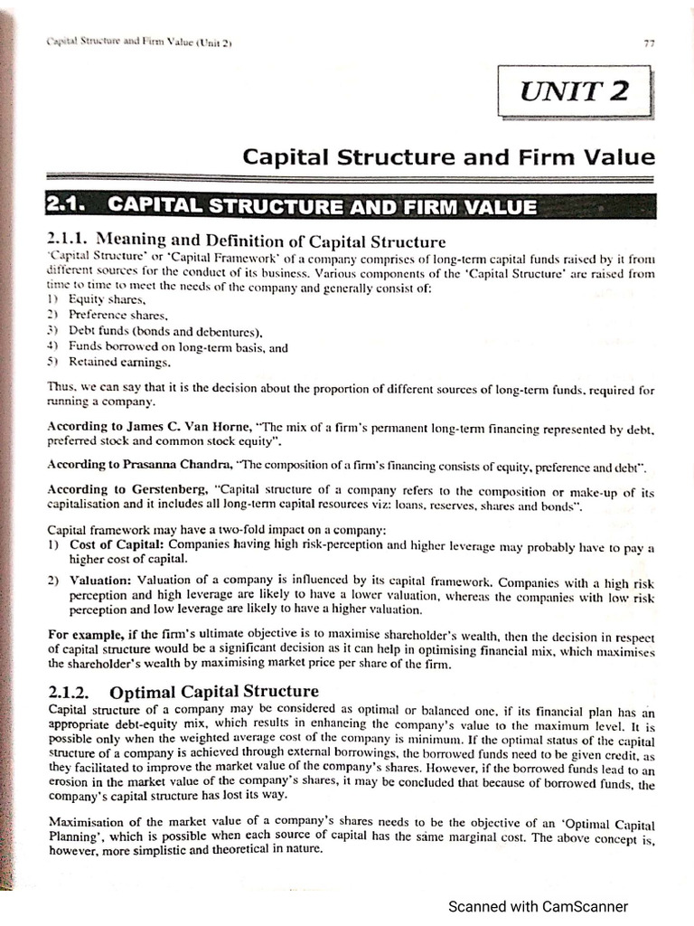 Advanced Financial Manegement Sem 3 Unit 6 | PDF
