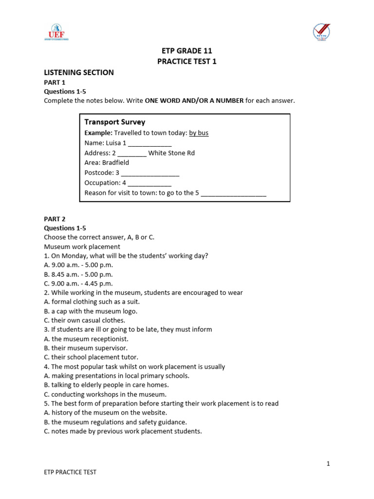 Grade 11 ETP Practice Test Guide | PDF | Marriage | Divorce