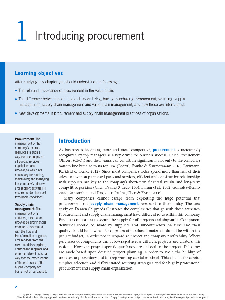 Procurement's Role in Supply Chain Success | PDF | Procurement | Logistics