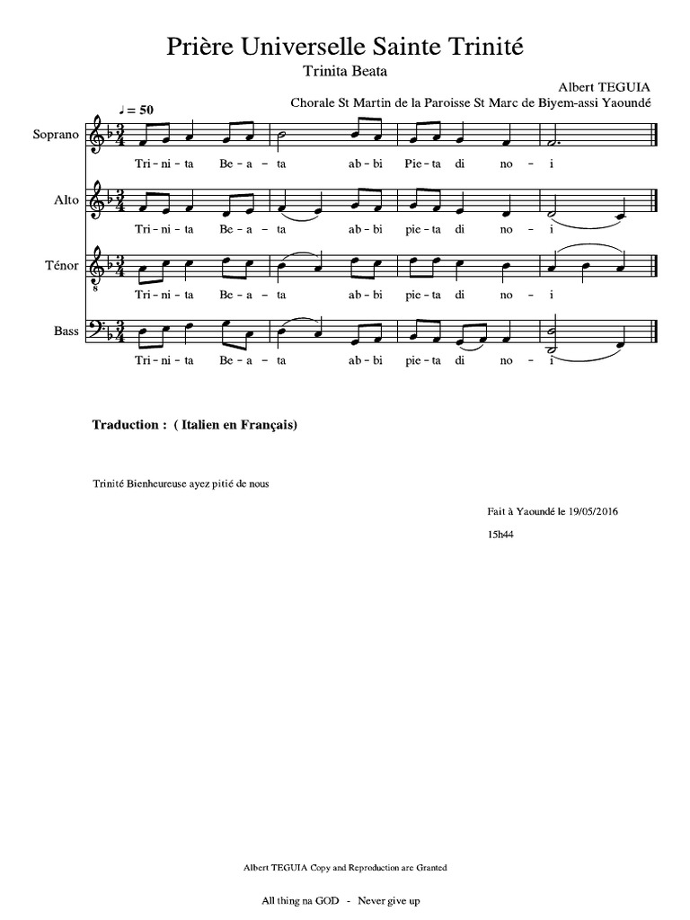 Pu Pour La Sainte Trinite Pdf