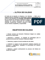 02 Poltica y Objetivos Calidad CIES