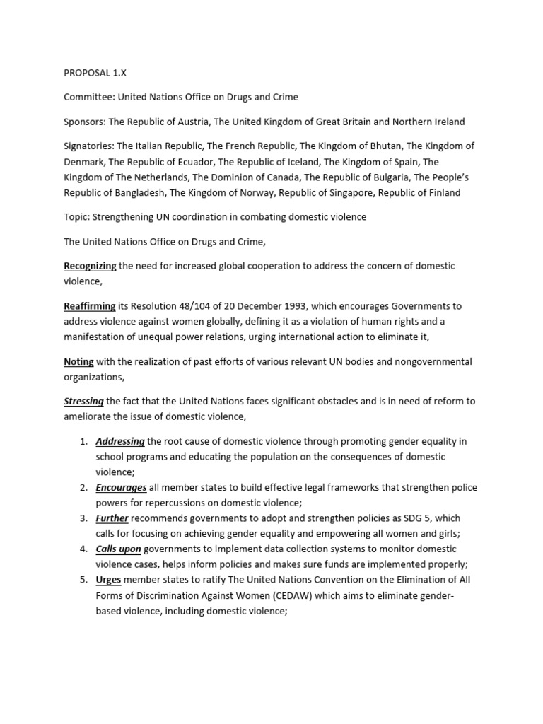Draft Resolution 1-Merged-Merged | PDF | Crimes | Crime & Violence