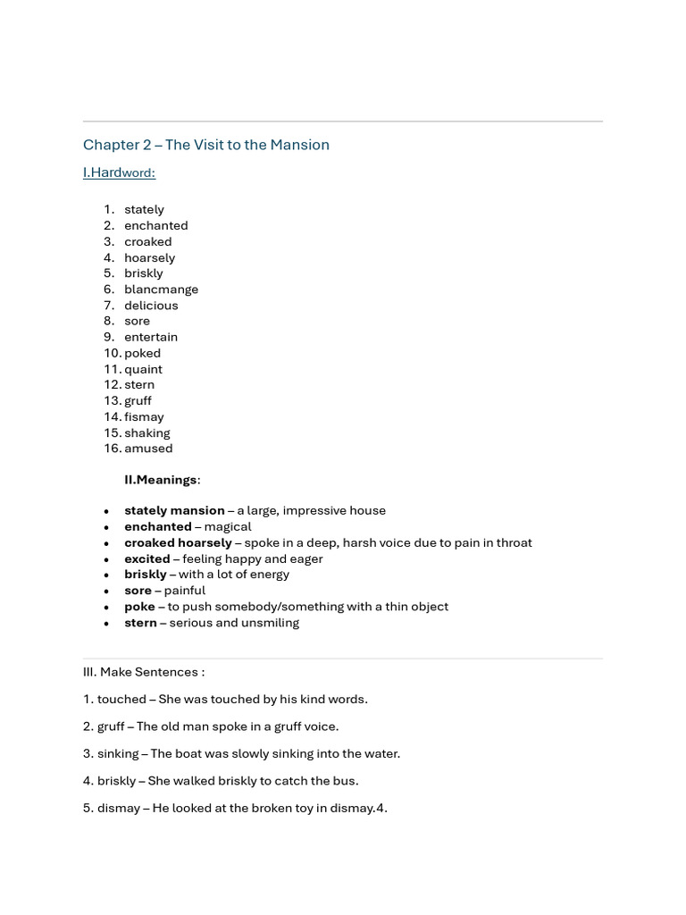 Eng 2 (IV) CH 2 | PDF