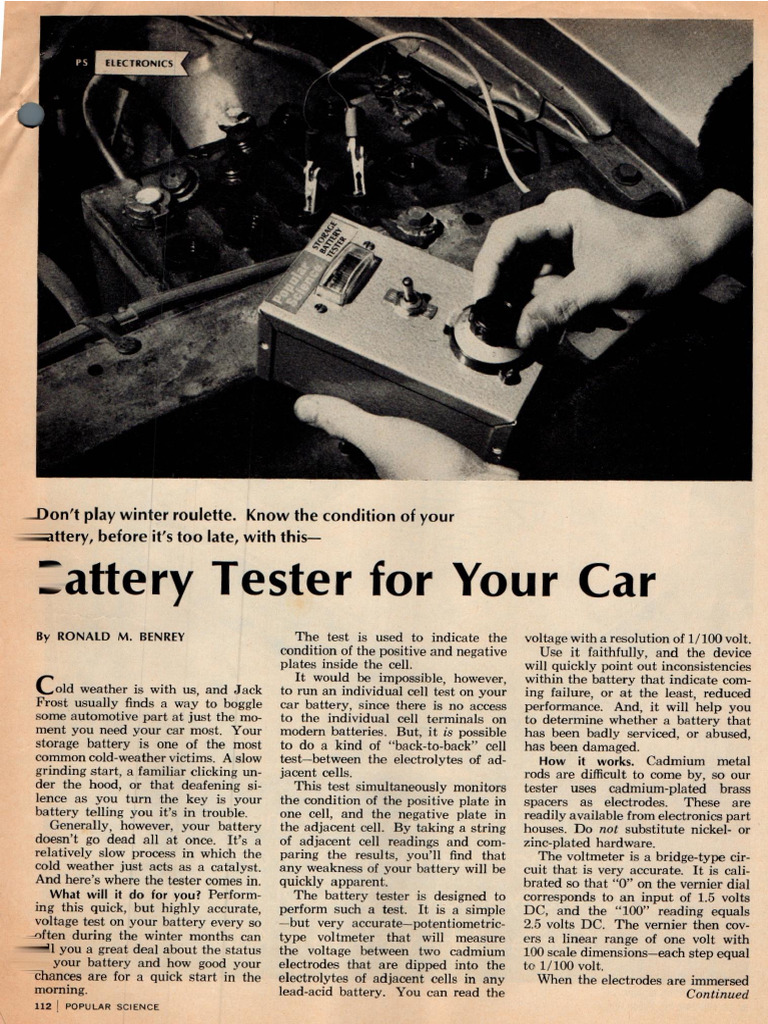 Car Battery Testers | PDF