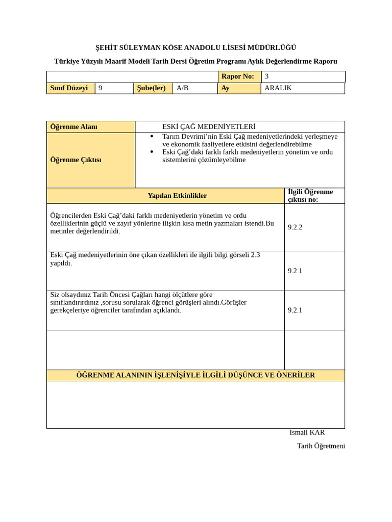 Maari̇f Modeli̇ Aralik Ayi 2024-2025-1 | PDF