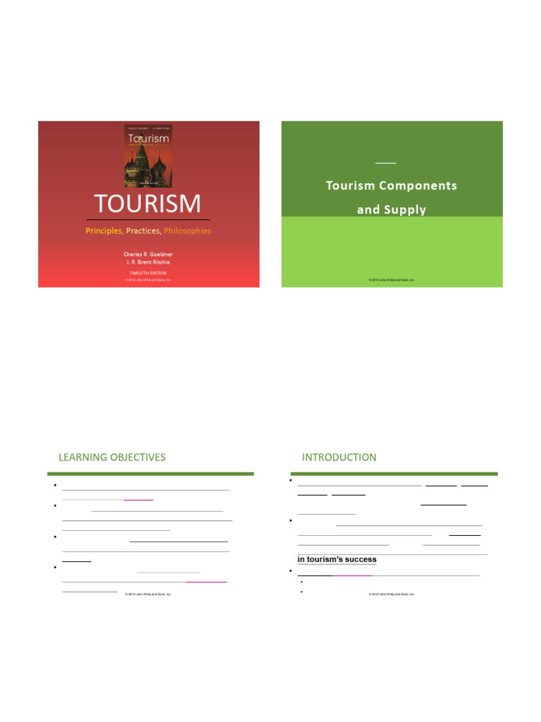Tourism Supply Components Explained | PDF | Resort | Hotel