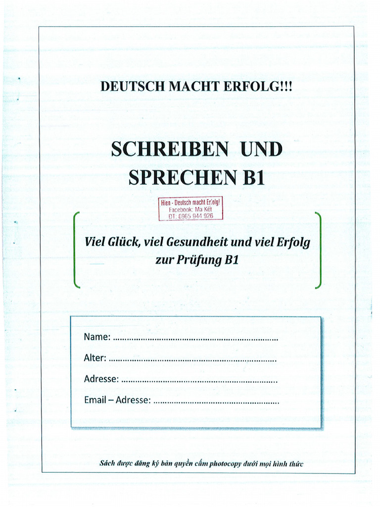 B1 Schreiben Und Sprechen Pdf