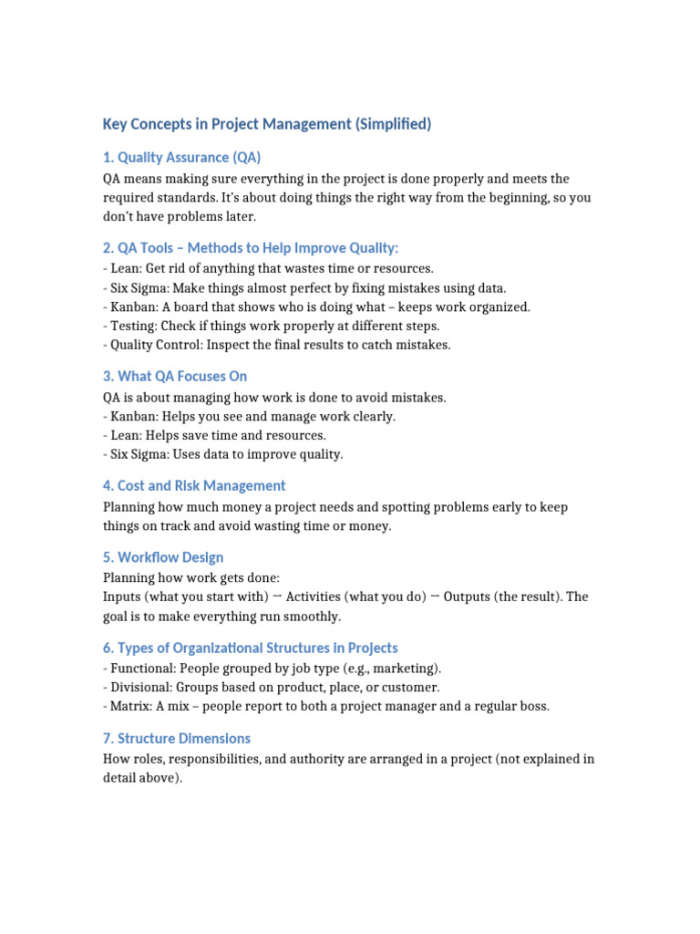 Essential Project Management Concepts | PDF
