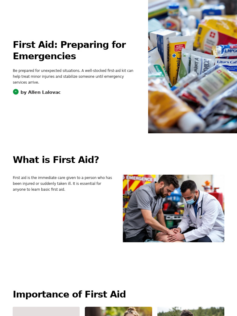 First Aid Preparing For Emergencies | PDF | First Aid | Cardiopulmonary ...