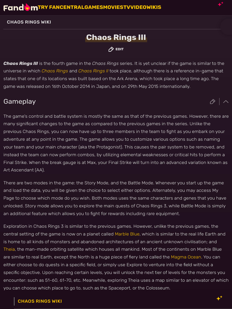 Chaos Rings III Chaos Rings Wiki Fandom | PDF