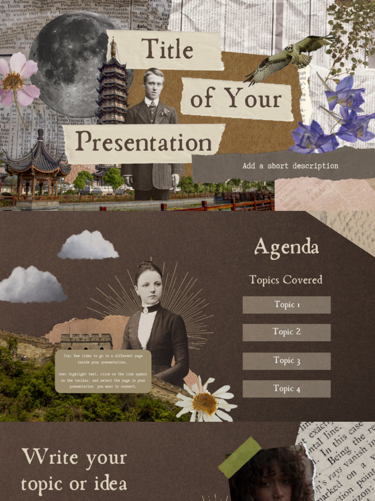 Dark Brown Olive Green Beige Trendy Academia Creative Presentation PDF ...
