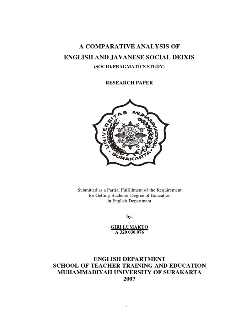 A Comparative Analysis of English and Ja | PDF | Linguistics ...