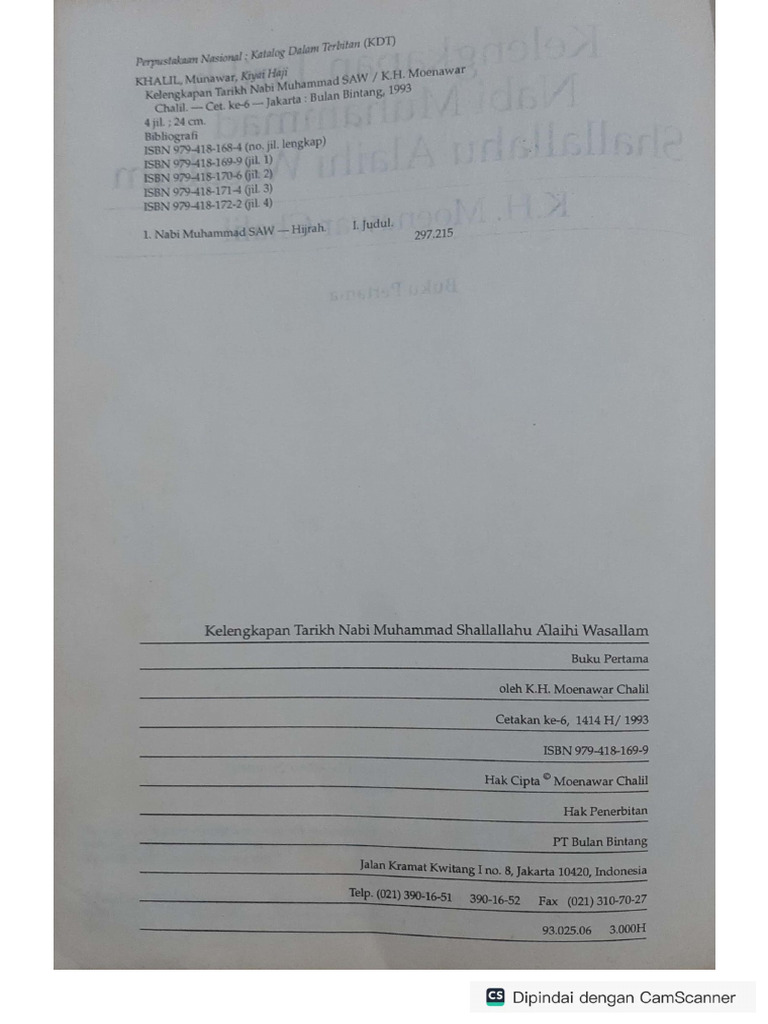 Ummi - Tarikh N Muhammad - K.H. Moenawar Chalil - Buku Pertama | PDF